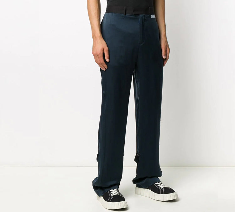 Off-White Elongated Straight-Leg Trousers OMCA135E20FAB0014500