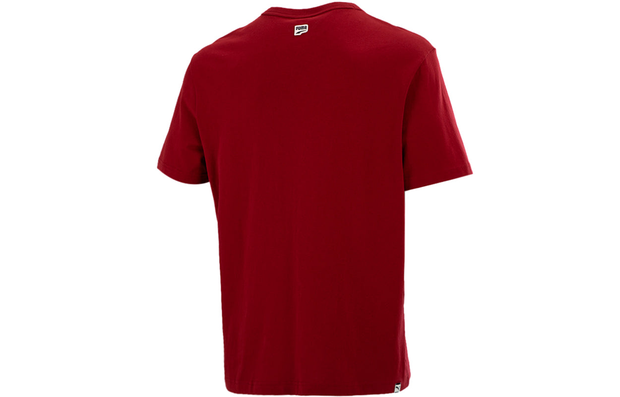 PUMA Athleisure Casual Sports Printing Round Neck Short Sleeve Red 533039-22