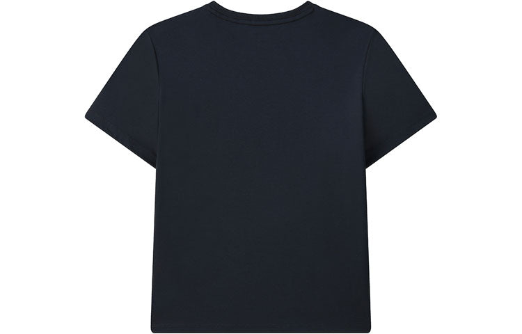 (WMNS) FILA Logo Printing Sports Knit Short Sleeve Blue F11W128111F-NV