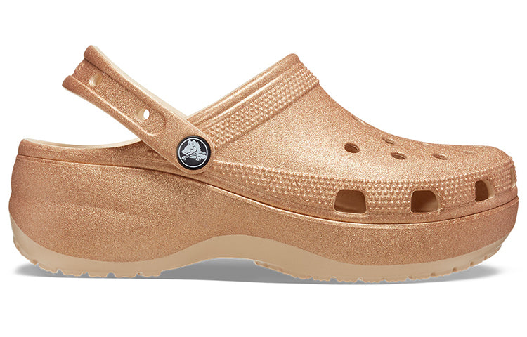 (WMNS) Crocs Classic Glitter Clogs 'Orange' 207241-2DS