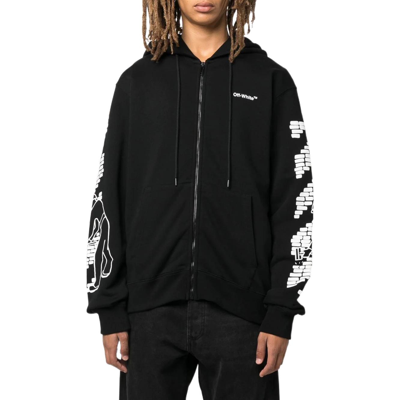 Men's Off-White FW22 Ribbed Pattern Printing Fitted Fit Black OMBE013F22FLE0051001