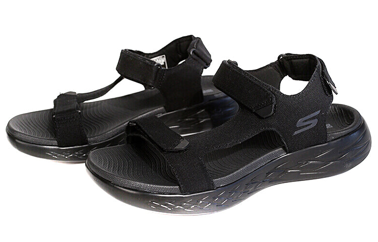 Skechers Lightweight Cozy Outdoor Beach Sports Black Sandals 55369-BBK
