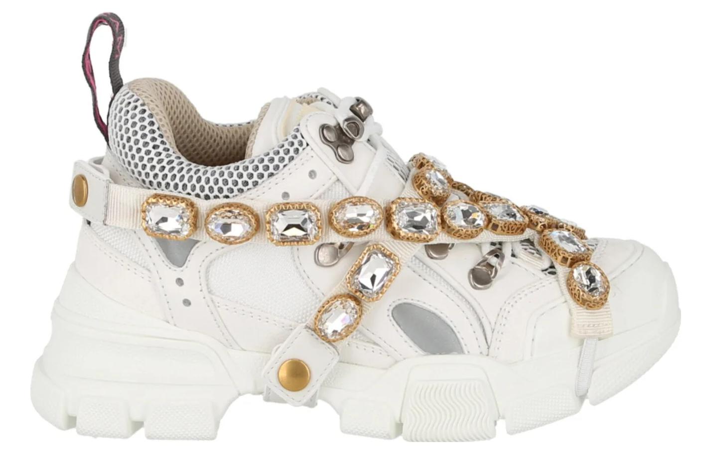 (WMNS) Gucci Flashtrek Crystals 'White' 541445-GGZ50-9081