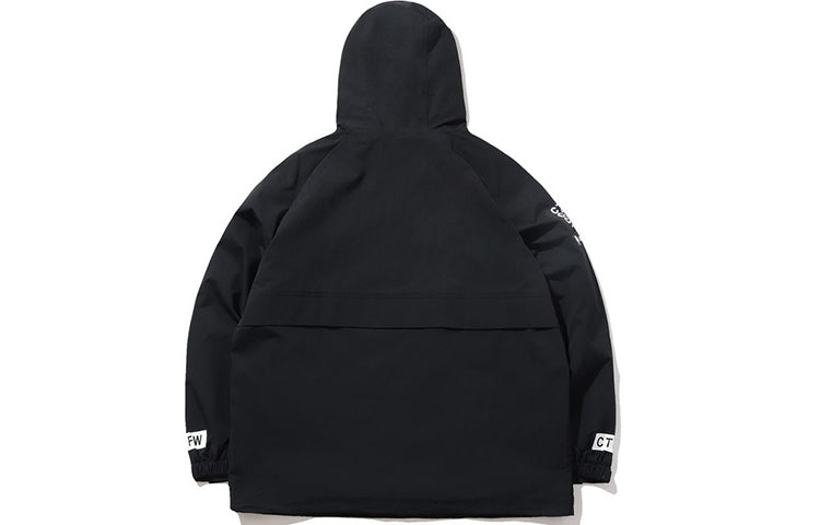 Li-Ning CF Series Alphabet Pattern Hooded Jacket Couple Style Black AFDP326-2