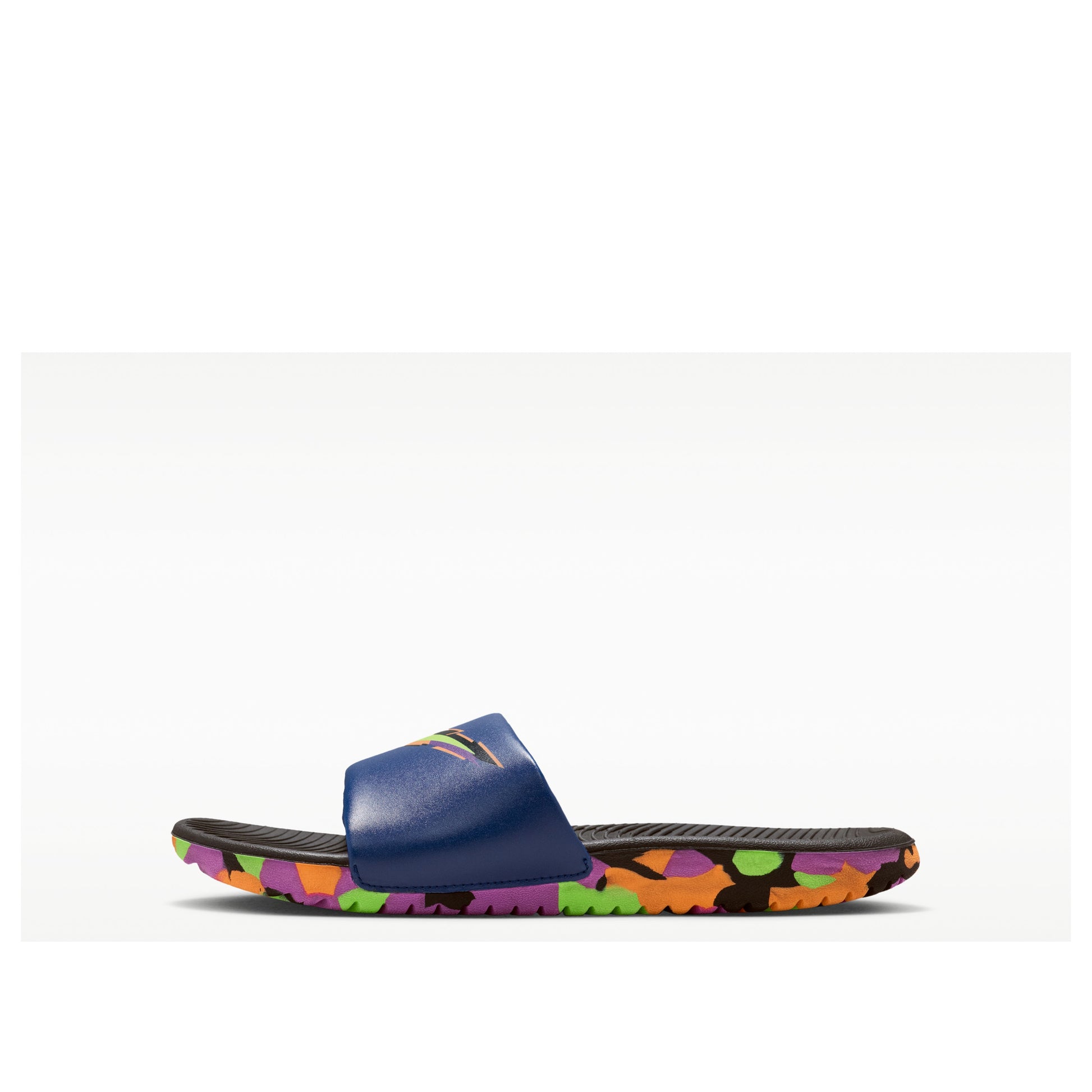 (GS) Nike Kawa Slide SE 'Black Blue Void Green Strike' IM5714-001