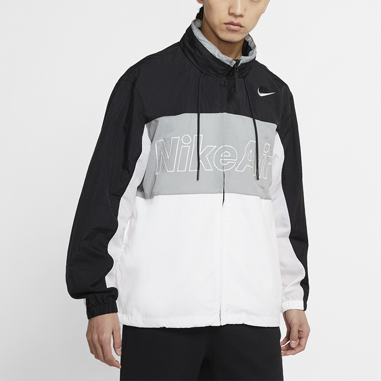 Nike Woven Hooded Jacket Men Black/White/Grey CJ4857-010