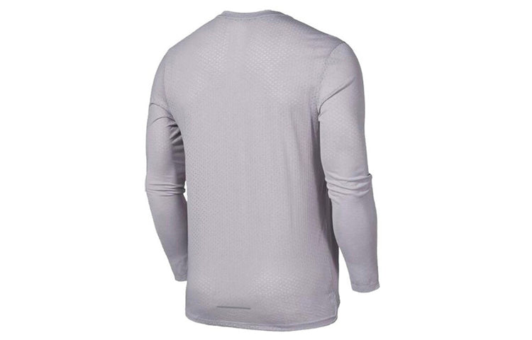 Nike RISE 365 Breathable Mesh Running Long Sleeves Gray AQ9924-059
