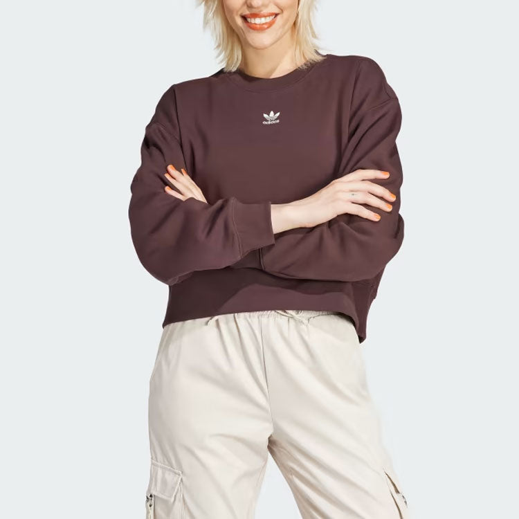 (WMNS) adidas Adicolor Essentials Crew Sweatshirt 'Brown' IJ9774