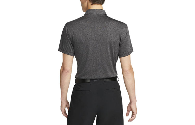 Men's Nike Dri-FIT ADV Solid Color Golf Short Sleeve Black Polo Shirt DN2244-010
