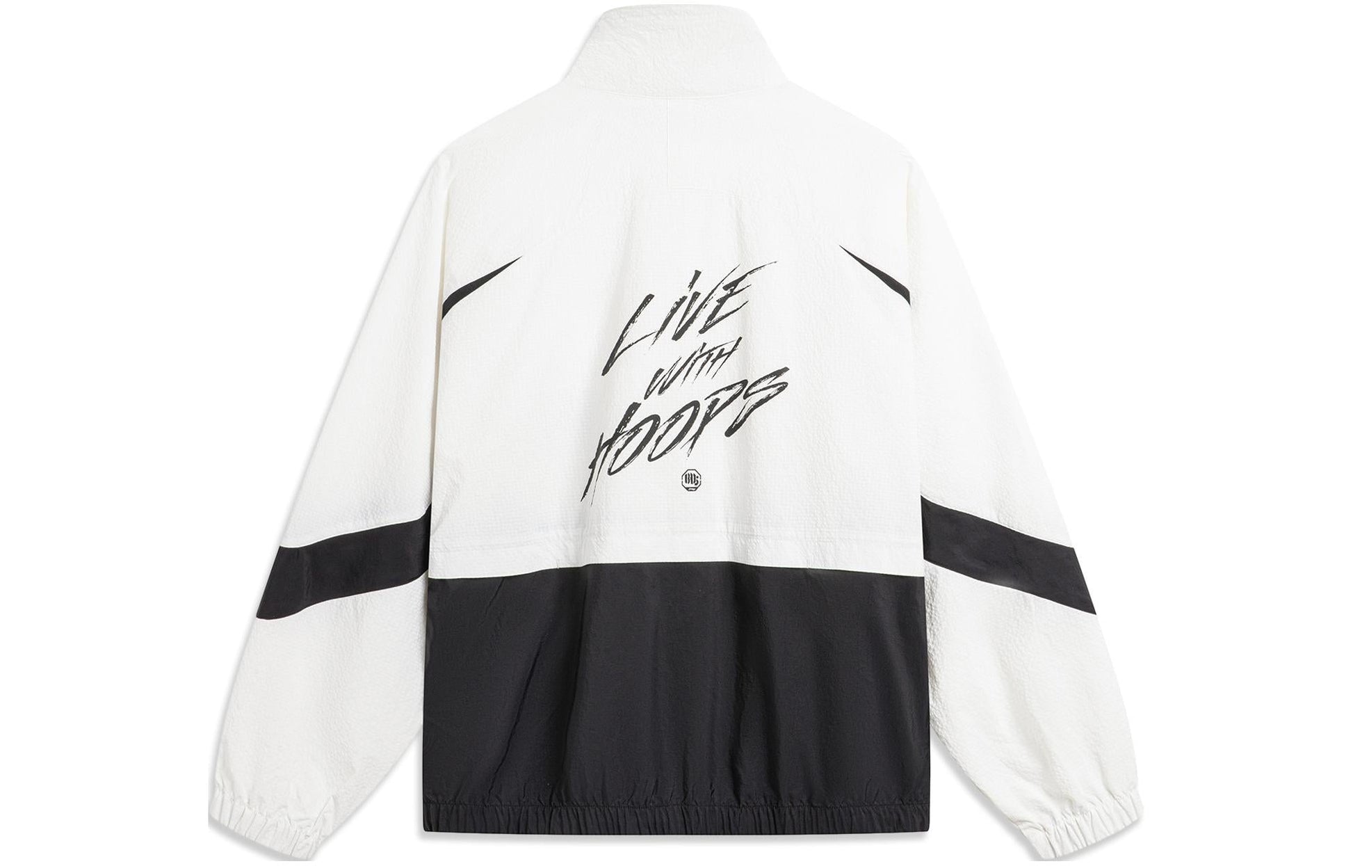 Li-Ning BadFive Hoops Graphic Jacket 'White Black' AFDU419-2