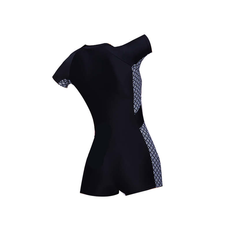 (WMNS) Mizuno Graphic Swimsuit 'Black White' N2CA1345