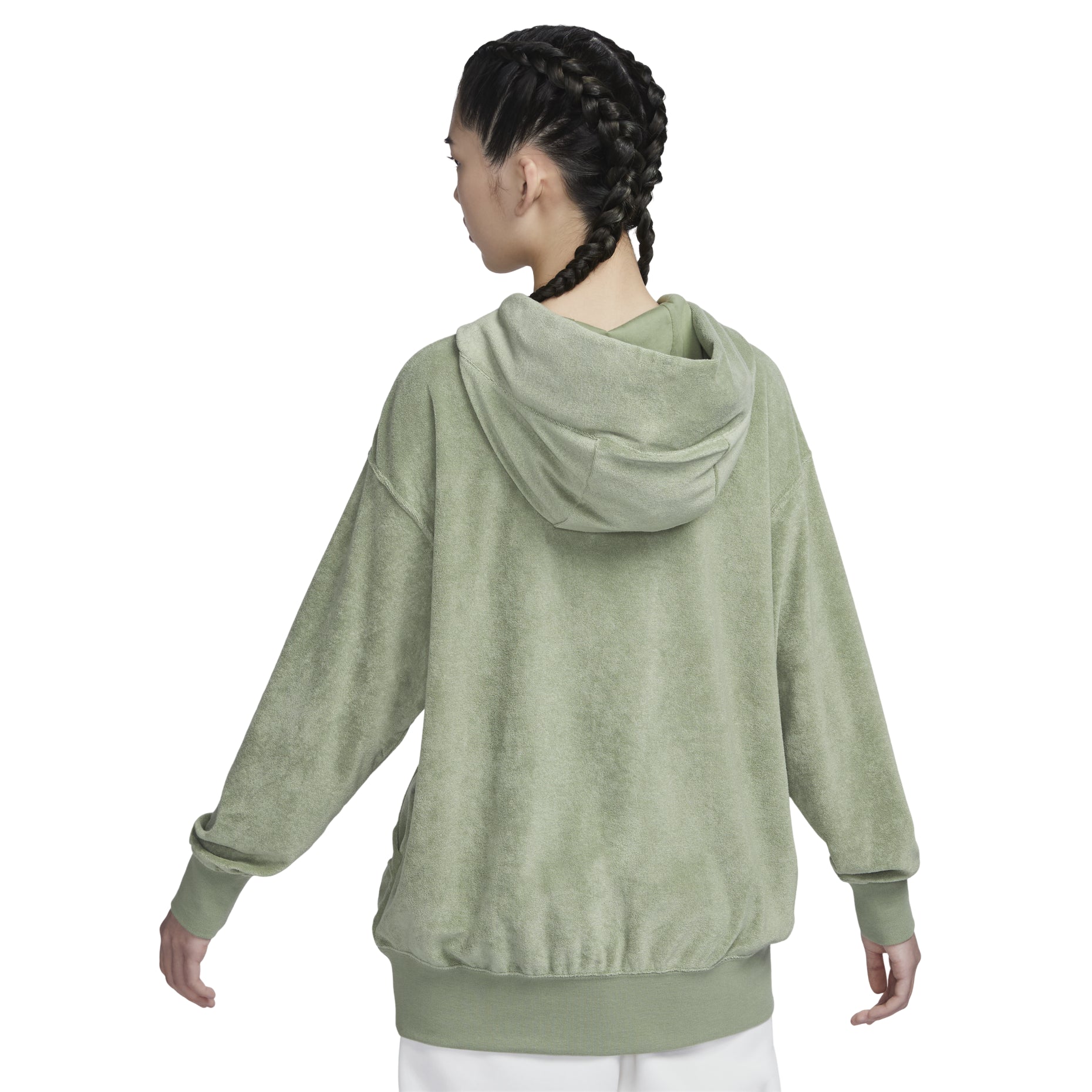 (WMNS) Nike Terry Drawstring Hoodie 'Green' DV7825-386