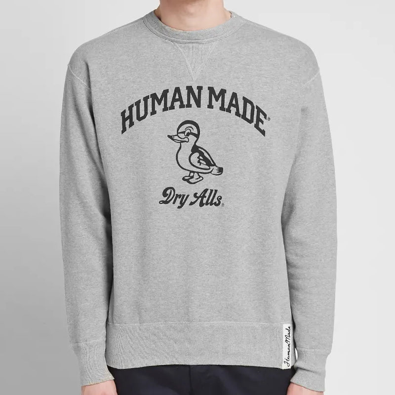HUMAN MADE Logo Pullover Unisex Gray HM18CS014