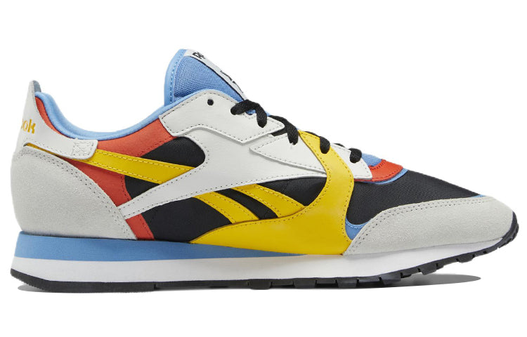 Reebok Classic Leather Retro Wear-resistant Gray Yellow GX2847