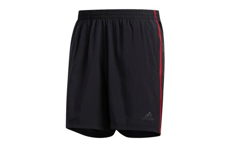 adidas Side Red Stripe Training Sports Shorts Black DZ2134