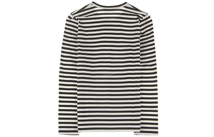 (WMNS) COMME des GARCONS PLAY Striped Long Sleeves Tee 'White Black' AZ-T163-051-1