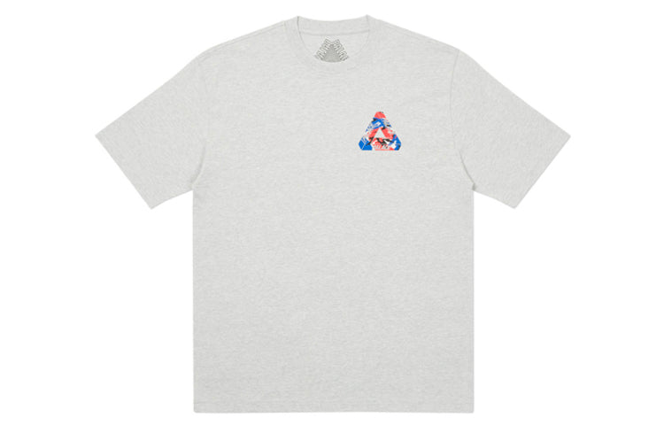 PALACE Back Logo Casual Round Neck Short Sleeve Unisex Gray P19TS272