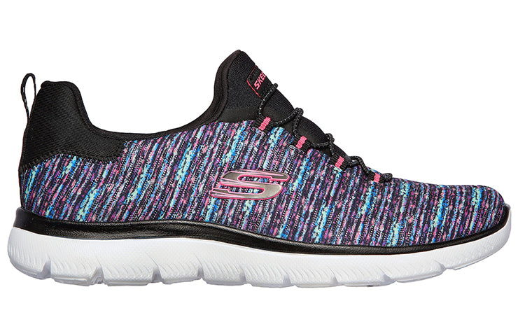 (WMNS) Skechers Summits Low-Top Running Shoes Black/Purple 149525-BKMT