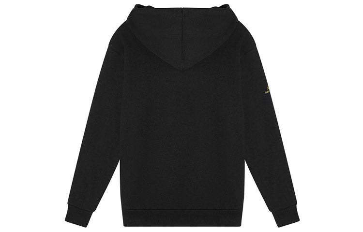 New Balance Graphic Print Hoodie Asia Sizing 'Black White' AMT11336-BK