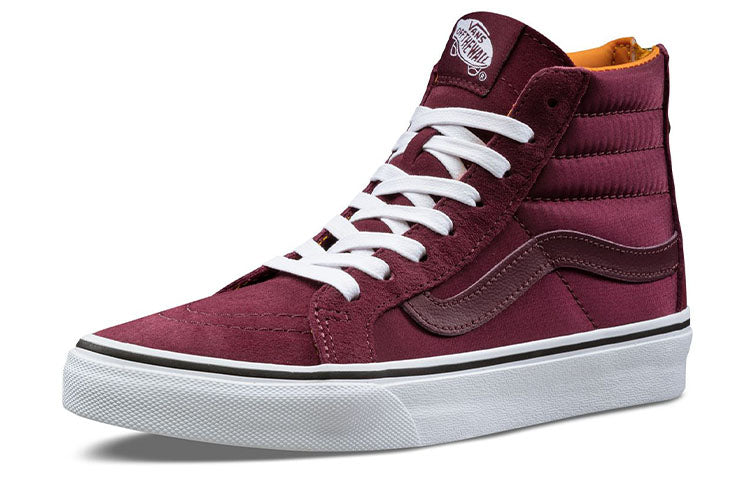 Vans SK8-HI Slim Zip Casual Skateboarding Shoes Red Wine VN0A38GROC7