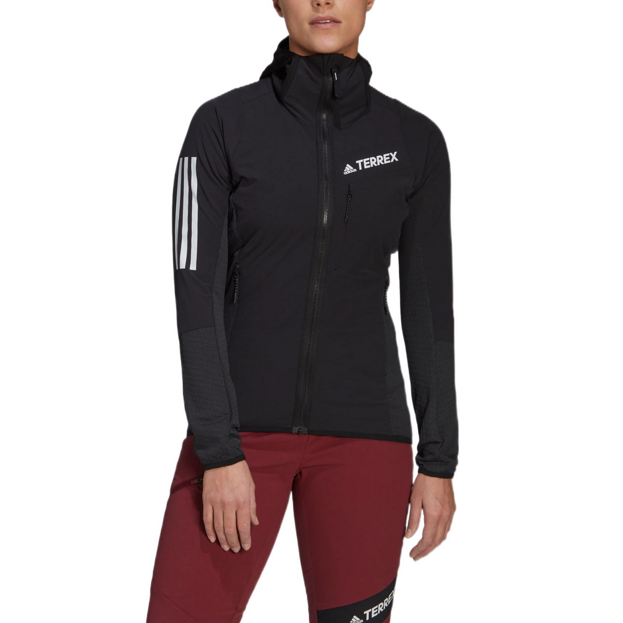(WMNS) adidas Techrock Flooce Wind Hooded Jacket Asia Sizing 'Black White' HF0727