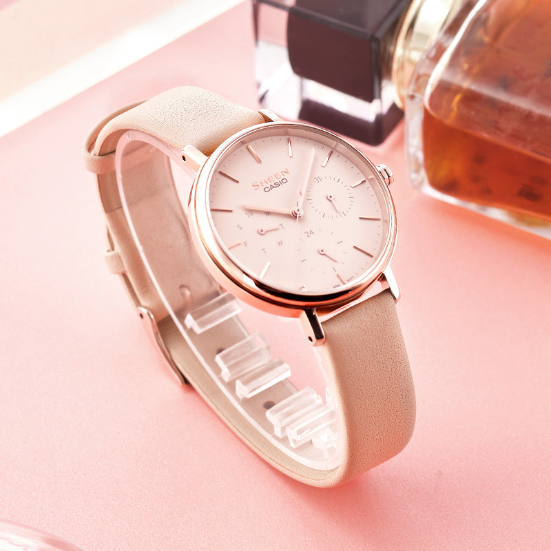CASIO SHEEN Stainless Steel Strap Creamy Analog SHE-4541CGL-4A