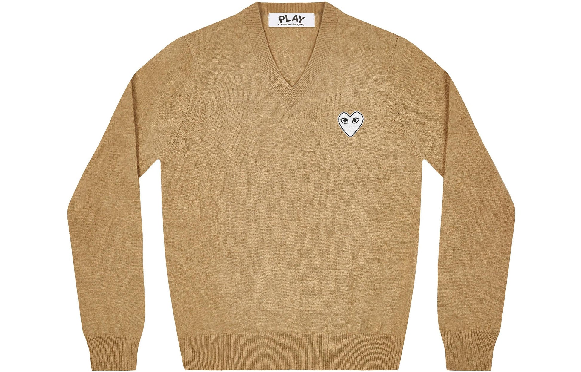 (WMNS) COMME des GARCONS PLAY V-Neck Pullover White Emblem 'Camel' AZ-N063-051-2