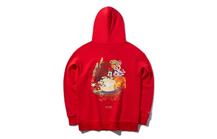 Li-Ning x Disney Casual Loose Pullover Hoodie 'Red' AWDQ128-2