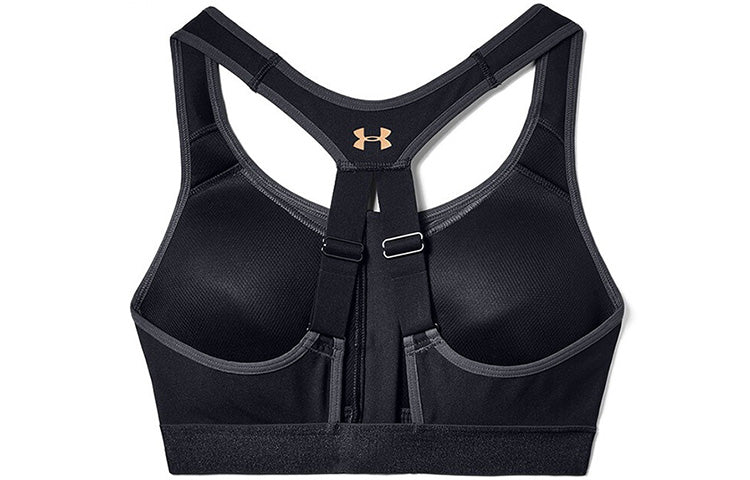 (WMNS) Under Armour High Zip Sport Bralette 'Black' 1344339-001