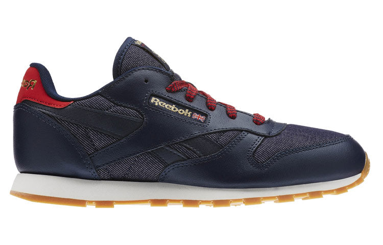 Reebok Classic Leather Dg Non-Slip Wear-Resistant Low Top Shoes/Sneakers Unisex Navy Blue AR2042