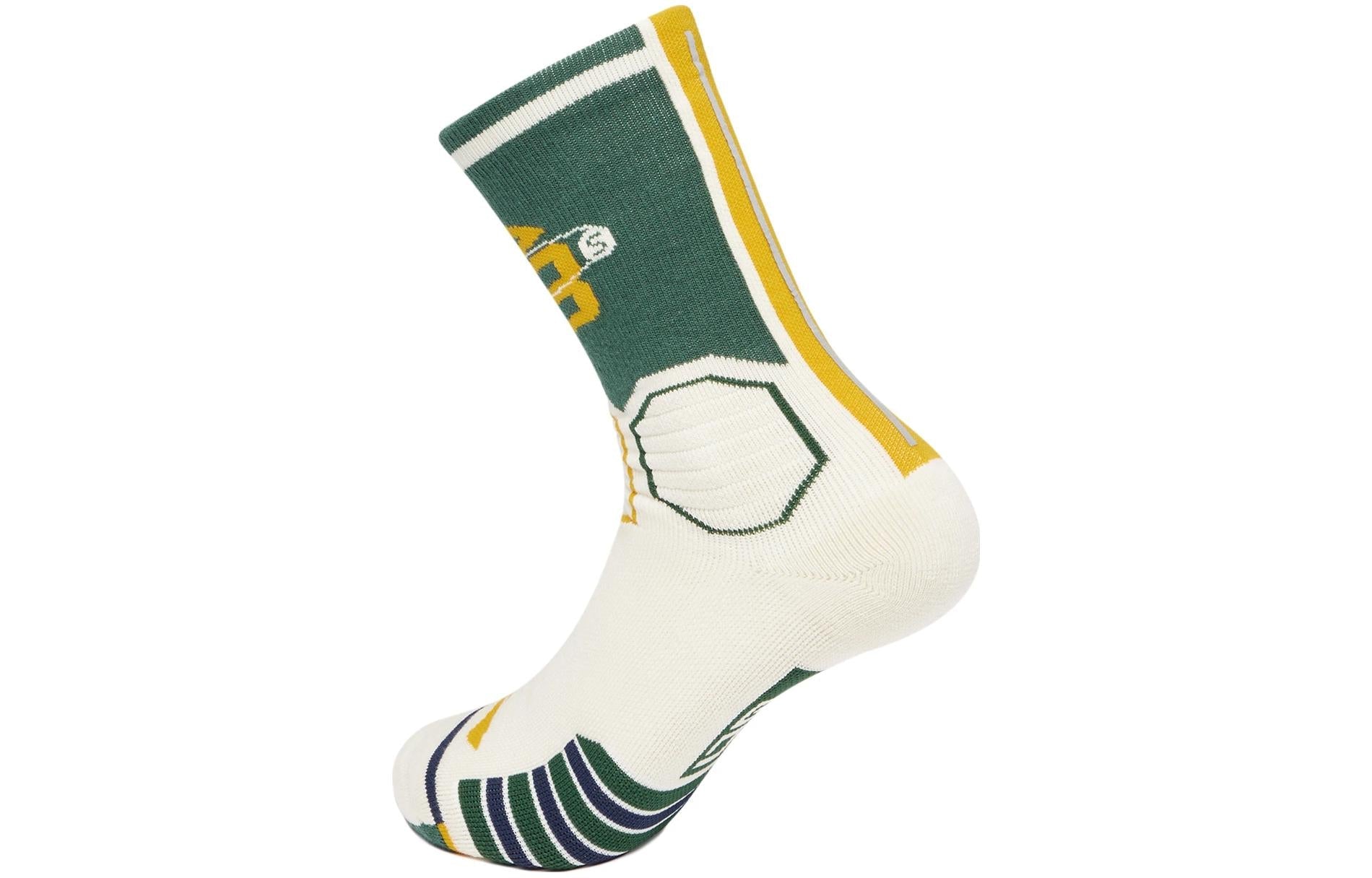 Li-Ning BadFive Mid Cut Sock 'Green Yellow' AWLT053-11
