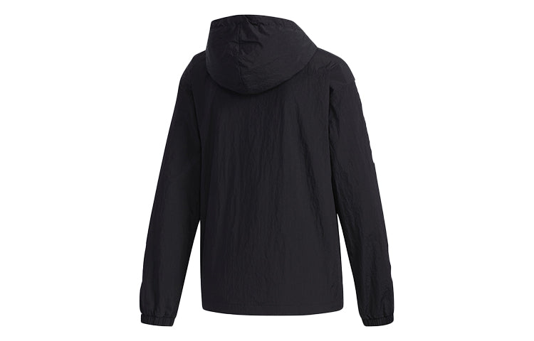 (WMNS) adidas neo Printing Hooded Jacket Black FP7390