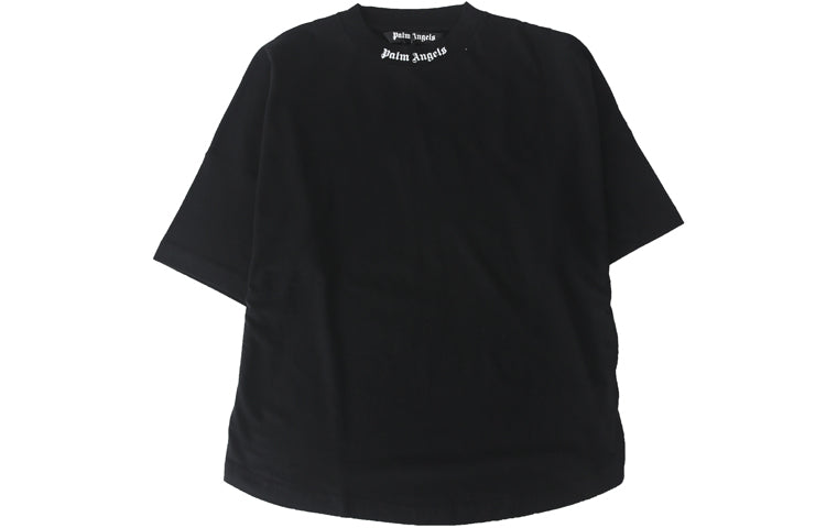 Men's PALM ANGELS Back Logo Short Sleeve Black PMAA002R204130351001