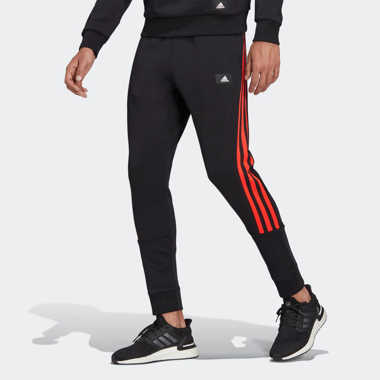 Men's adidas Fi 3s Pant Logo Printing Side Bundle Feet Sports Pants/Trousers/Joggers Black H46536