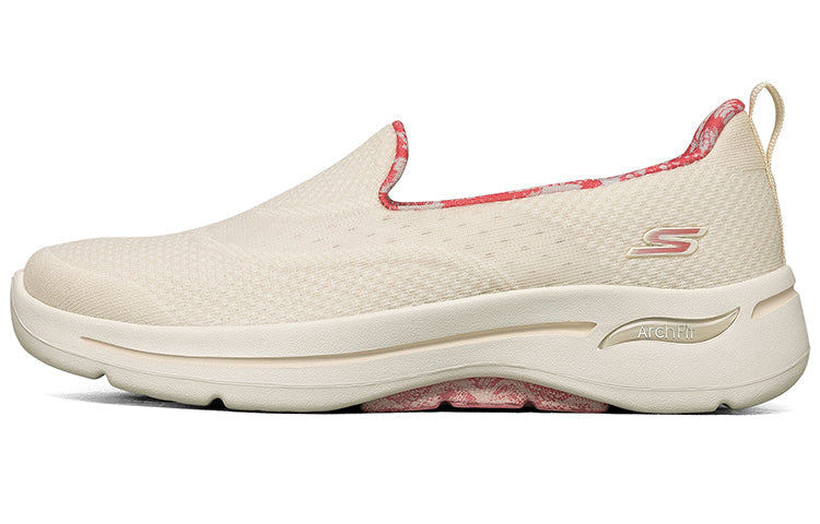 (WMNS) Skechers Go Walk Arch Fit 'Cream White' 124475-NTCL