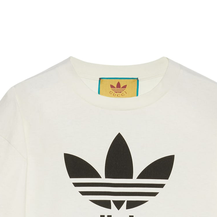 (WMNS) Gucci x adidas Oversized Cotton Jersey Long Sleeve T-Shirt 'White' 721393-XJEXL-9095