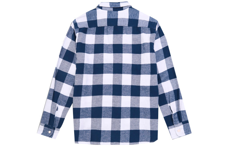 Men's Levis Plaid lapel Long Sleeves Shirt Blue 19587-0132