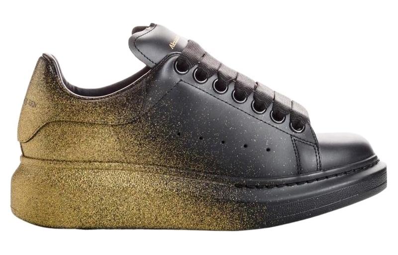 (WMNS) Alexander McQueen Oversized Sneakers 'Black Gold' 685672WIB9M1088