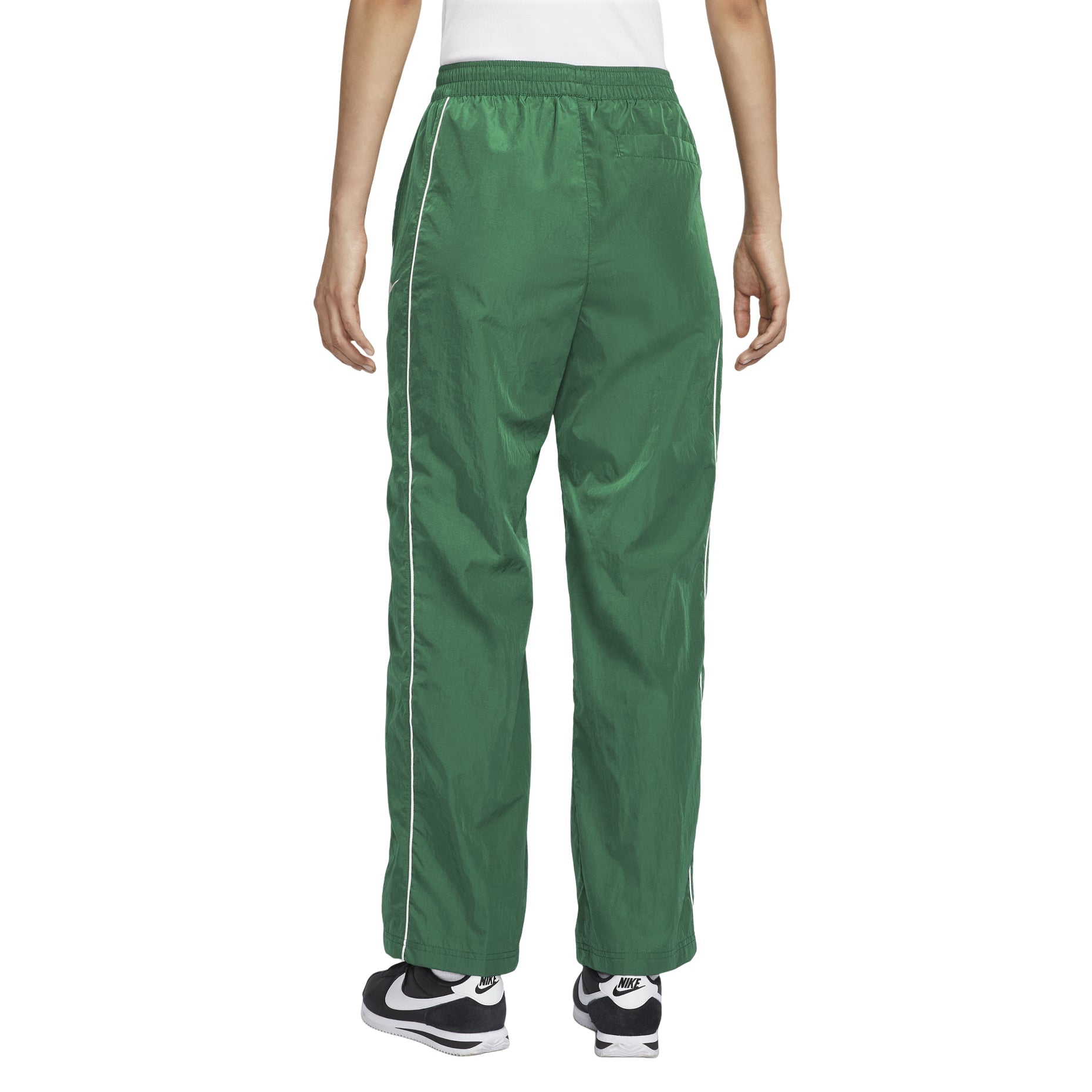 (WMNS) Nike Windrunner High-Waisted Woven Open-Hem Pants Asia Sizing 'Gorge Green' FV7656-300