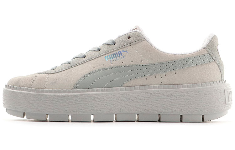 (WMNS) PUMA Suede Platform Tracelight 'Light Grey' 373695-02