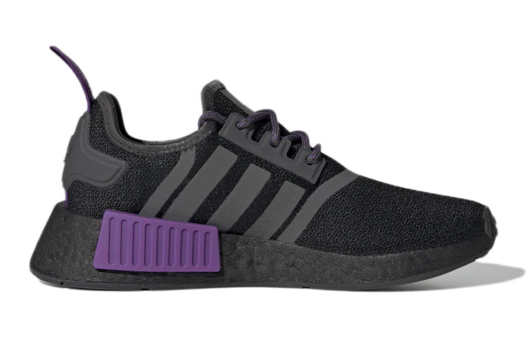 (GS) adidas originals NMD_R1 'Black Grey Active Purple' GX5694
