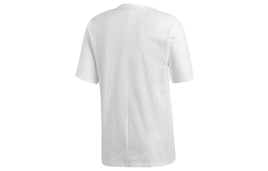 adidas originals Logo Printing Round Neck Short Sleeve White DH2249