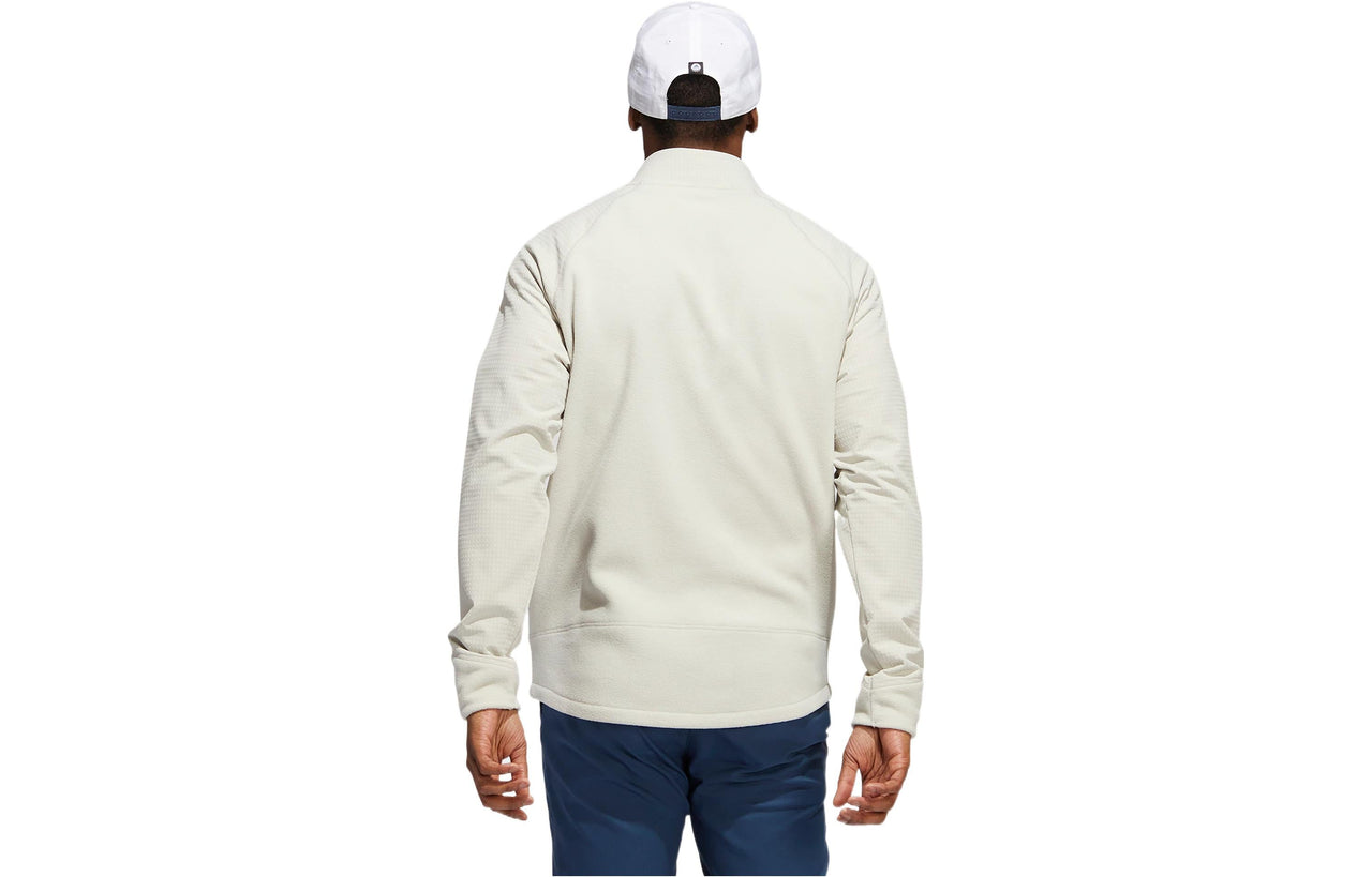 Men's adidas Stmnt Fz Jkt Solid Color Small Logo Zipper Cardigan Long Sleeves Jacket White HM7376
