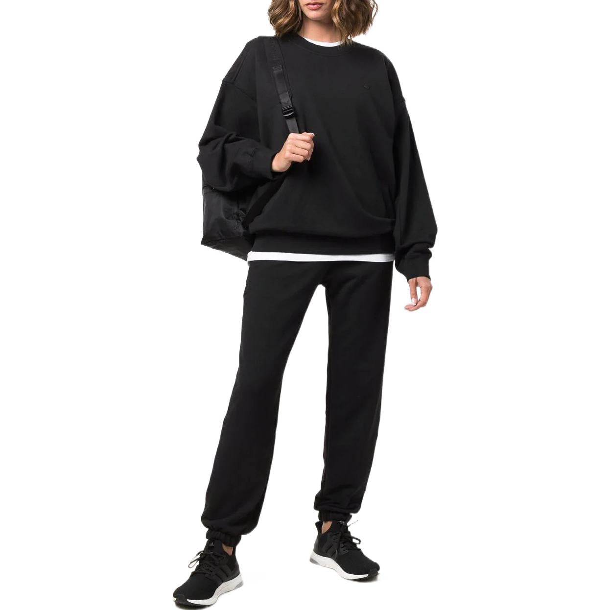(WMNS) adidas Adicolor Oversized Sweatshirts 'Black' H11393