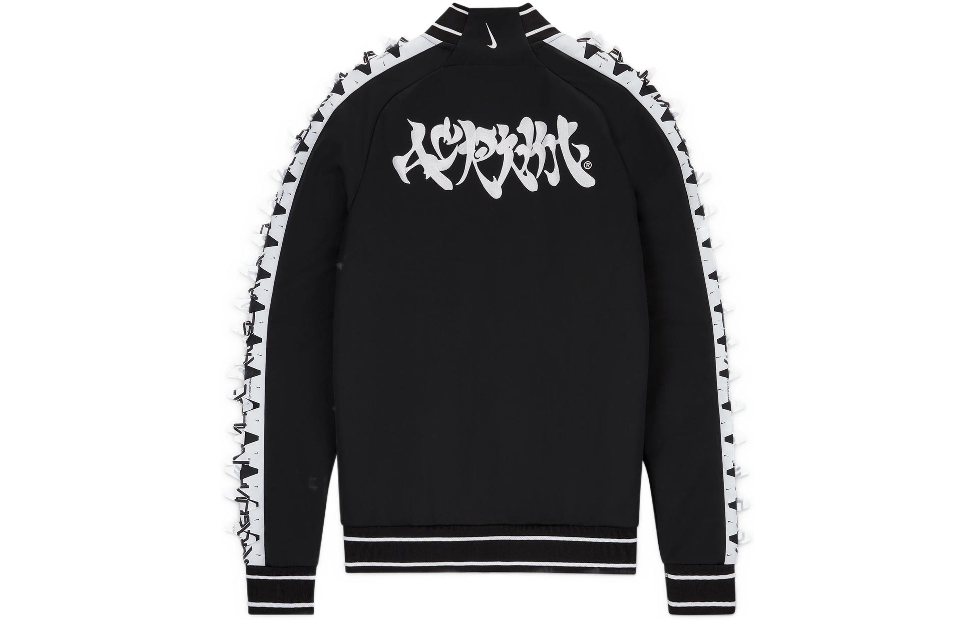 Men's Nike x ACRONYM Crossover Contrasting Colors Sleeve Stand Collar Woven Sports Jacket Us Edition Black CU0469-010