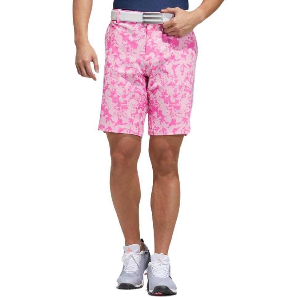 Men's adidas SS22 Solid Color Flowers Printing Shorts Pink Red GM0856