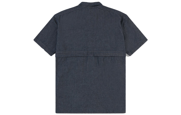 Men's Levis Series lapel Denim Short Sleeve Shirt Gray 39040-0003