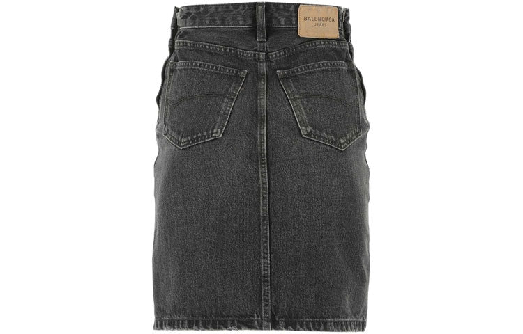 (WMNS) Balenciaga SS21 Skirt 'Grey Denim' 657637TBP471440