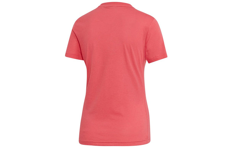(WMNS) adidas Logo Alphabet Printing Sports Short Sleeve Red EB3788