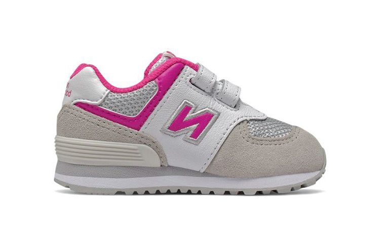 (TD) New Balance 574 Shoes Grey/Pink IV574FNG